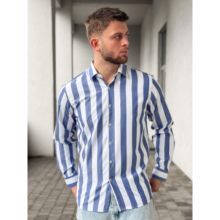 Chemise lignée Joachim - Bleu/Blanc