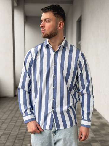 Chemise lignée Joachim - Bleu/Blanc Chemise lignée Joachim - Bleu/Blanc