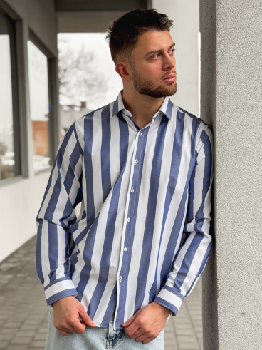 Chemise lignée Joachim - Bleu/Blanc Chemise lignée Joachim - Bleu/Blanc