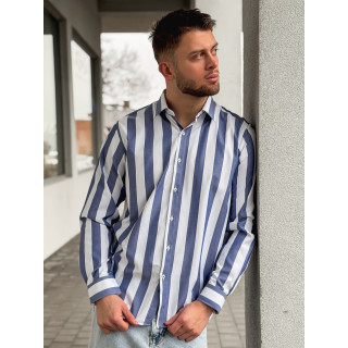 Chemise lignée Joachim - Bleu/Blanc