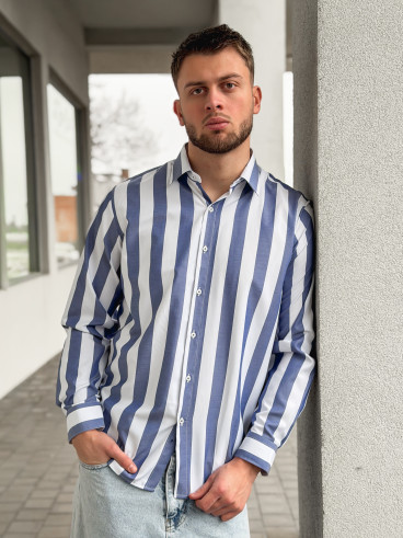 Chemise lignée Joachim - Bleu/Blanc Chemise lignée Joachim - Bleu/Blanc