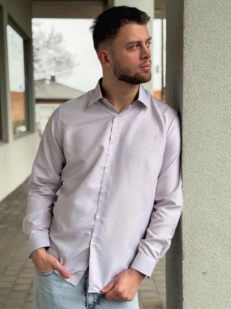 Chemise à motif Dorian - Beige