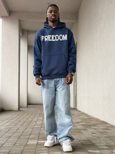 Sweat "Freedom" - Bleu marine