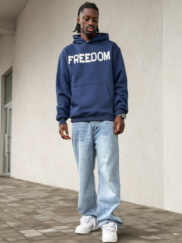 Sweat "Freedom" - Bleu marine