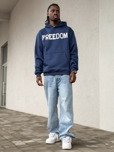 Sweat "Freedom" - Bleu marine