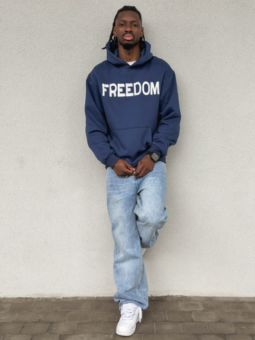 Sweat "Freedom" - Bleu marine