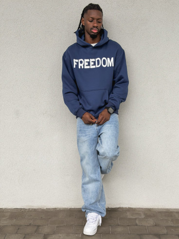 Sweat "Freedom" - Bleu marine