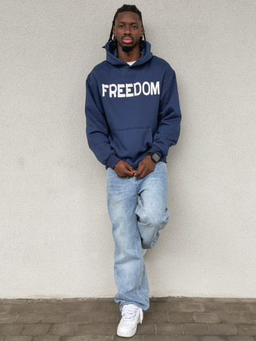 Sweat "Freedom" - Bleu marine