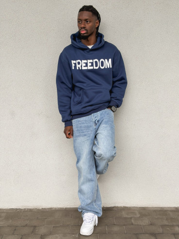 Sweat "Freedom" - Bleu marine