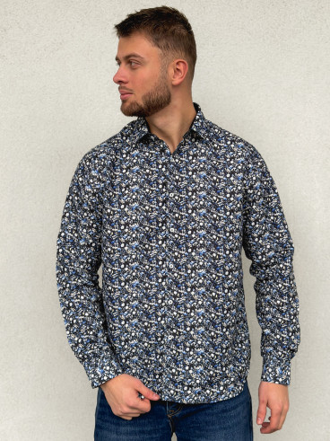 Chemise à motif Luigi - Noir