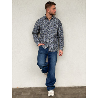 Chemise à motif Luigi - Noir