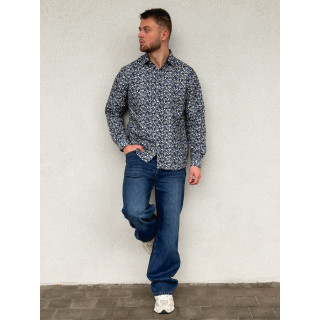 Chemise à motif Luigi - Noir