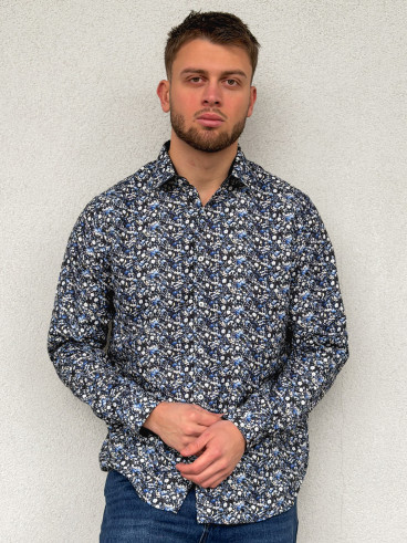 Chemise à motif Luigi - Noir