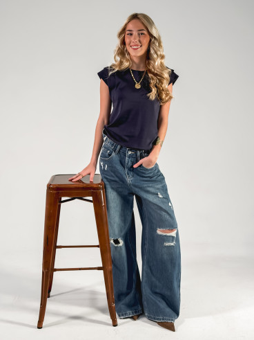 T-shirt Athènes - Bleu marine