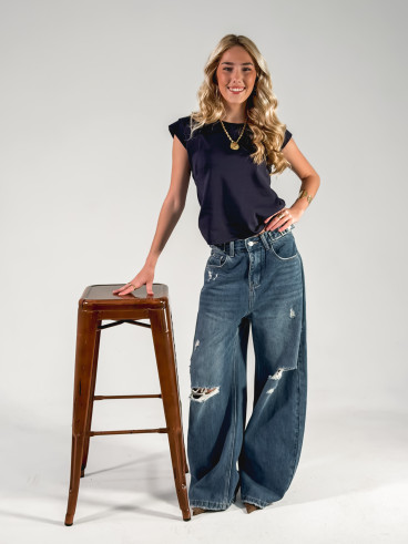 T-shirt Athènes - Bleu marine