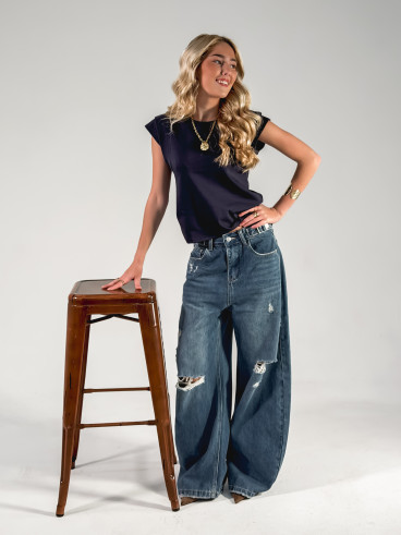 T-shirt Athènes - Bleu marine