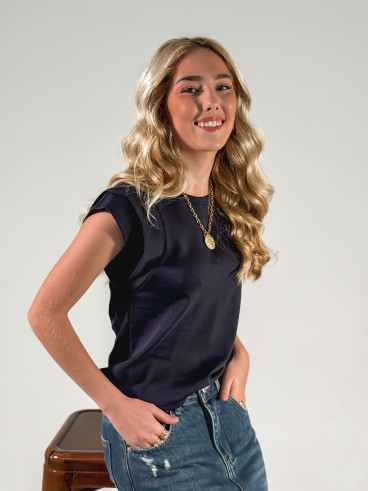 T-shirt Athènes - Bleu marine