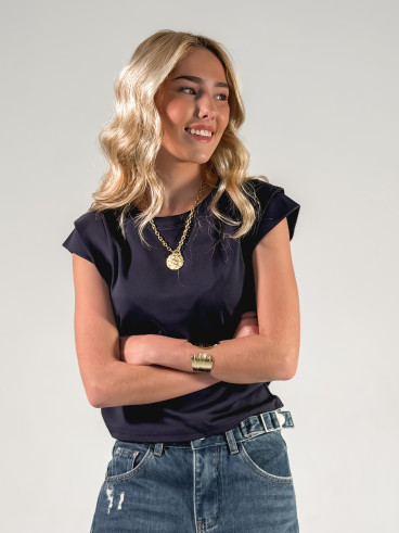 T-shirt Athènes - Bleu marine