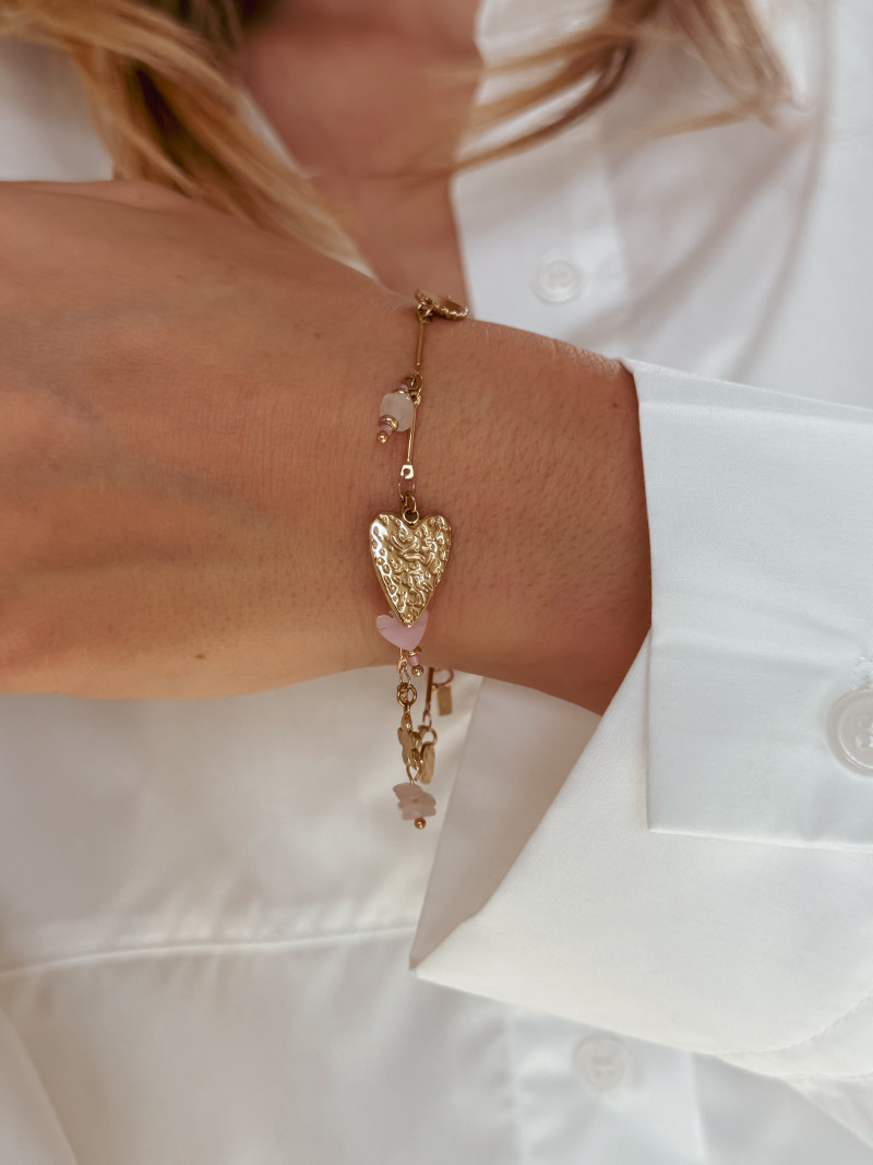 Bracelet Cuore - Doré/Rose