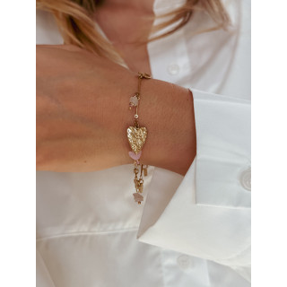 Bracelet Cuore - Doré/Rose