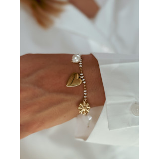 Bracelet Perla - Doré/Blanc