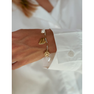 Bracelet Perla - Doré/Blanc