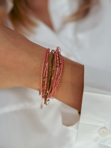 Bracelet Rosa - Doré/Rose