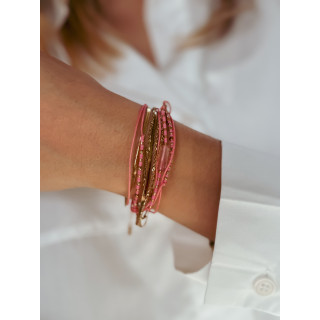 Bracelet Rosa - Doré/Rose