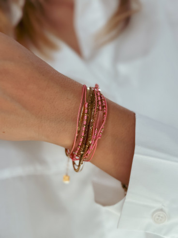 Bracelet Rosa - Doré/Rose