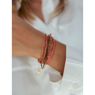 Bracelet Rosa - Doré/Rose