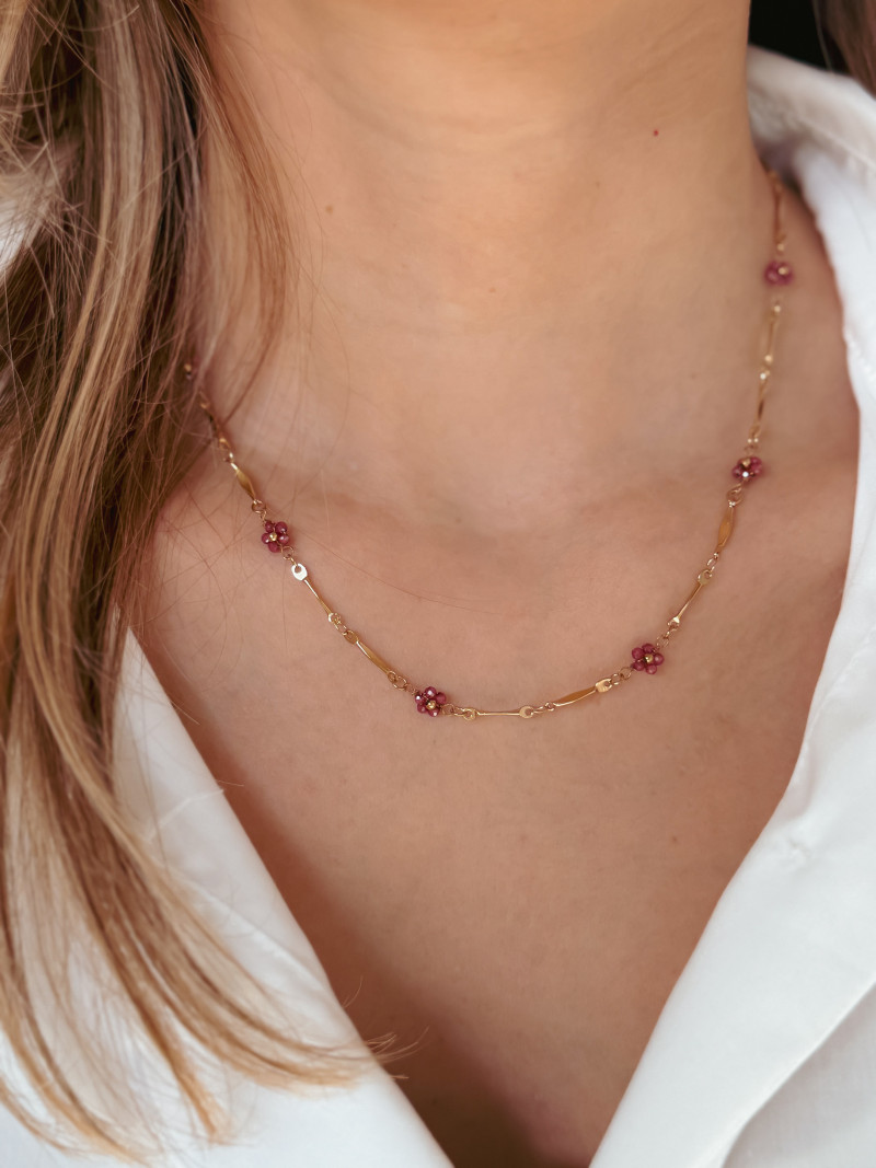 Collier Fiorella - Doré/Rose