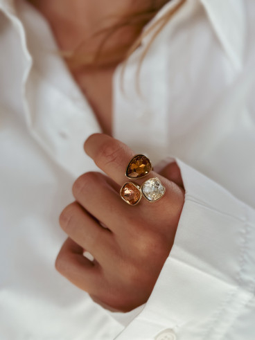 Bague Trio - Doré