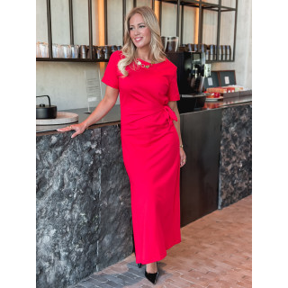 Robe longue Amalia - Rouge