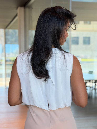 Combinaison Olyssia - Blanc/Beige