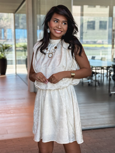 Robe courte Lyia - Crème