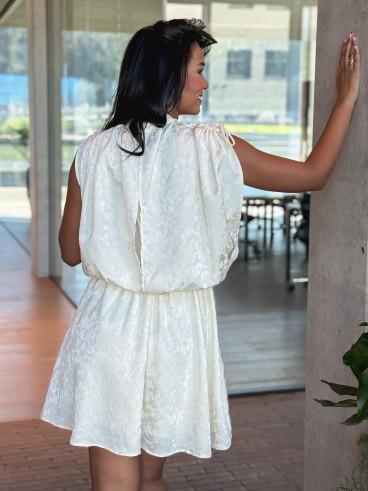 Robe courte Lyia - Crème