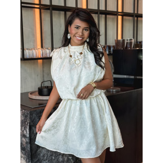 Robe courte Lyia - Crème