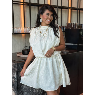 Robe courte Lyia - Crème