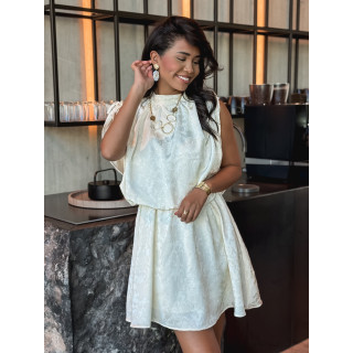 Robe courte Lyia - Crème