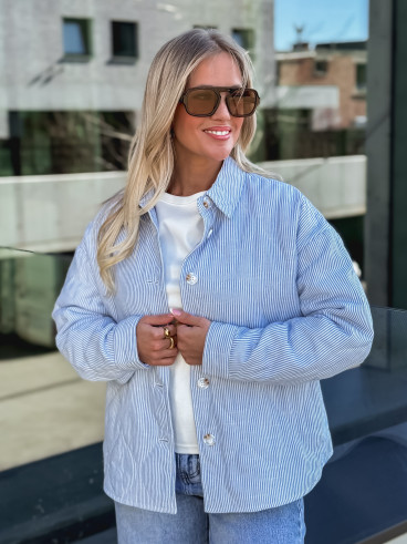 Veste lignée Solène - Bleu