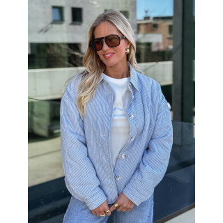 Veste lignée Solène - Bleu