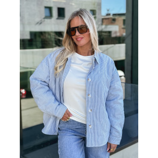 Veste lignée Solène - Bleu