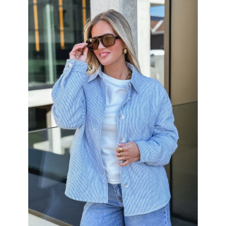 Veste lignée Solène - Bleu