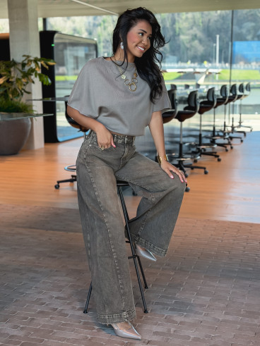 Blouse Flore - Taupe