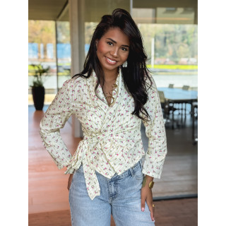 Blouse à motifs Lyséna - Jaune