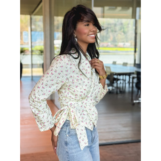 Blouse à motifs Lyséna - Jaune