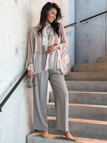 Blouse lignée Evoryne - Beige