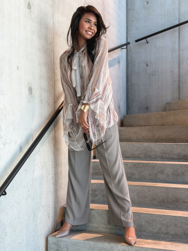 Blouse lignée Evoryne - Beige