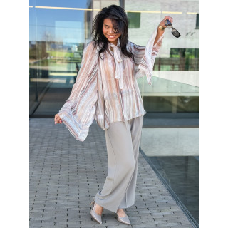 Blouse lignée Evoryne - Beige