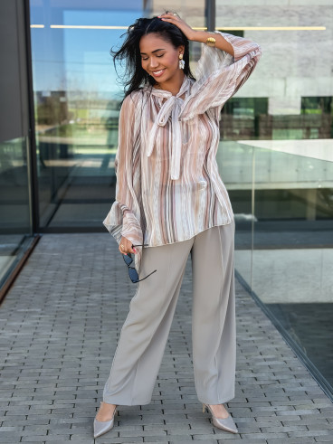 Blouse lignée Evoryne - Beige